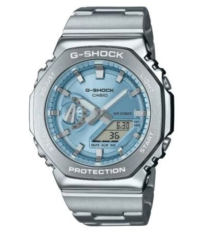 Image of Casio G-Shock GM-2110D-2AER Blue Dial Bracelet Watch - W17463