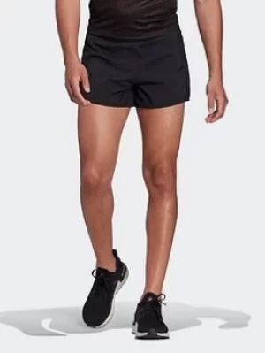 Image of adidas Adizero Engineered Split Shorts, Black, Size S, Men