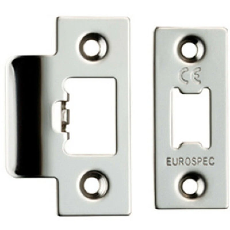 Image of Loops Forend Strike & Fixing Pack Suitable for Tubular Latch Bright Steel Metallics