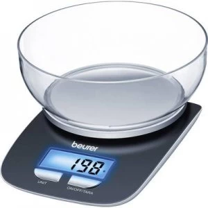 Image of Beurer KS25 Digital kitchen scales digital, + weighing tray Weight range 3 kg Black