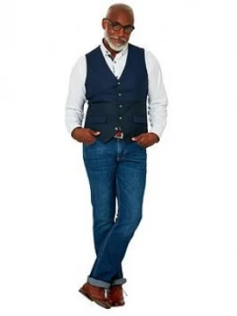 Image of Joe Browns Confidently Cool Waistcoat, Blue, Size 42, Men