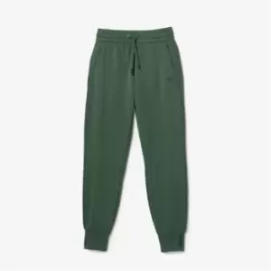 Image of Womens Lacoste Two-Ply Pique Trackpants Size 8 Green