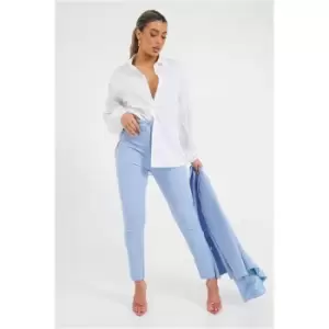Image of I Saw It First Blue Tailored Cigarette Trousers - Blue