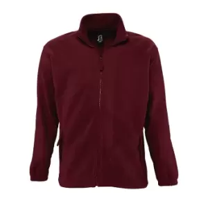 Image of SOLS Mens North Full Zip Outdoor Fleece Jacket (L) (Burgundy)