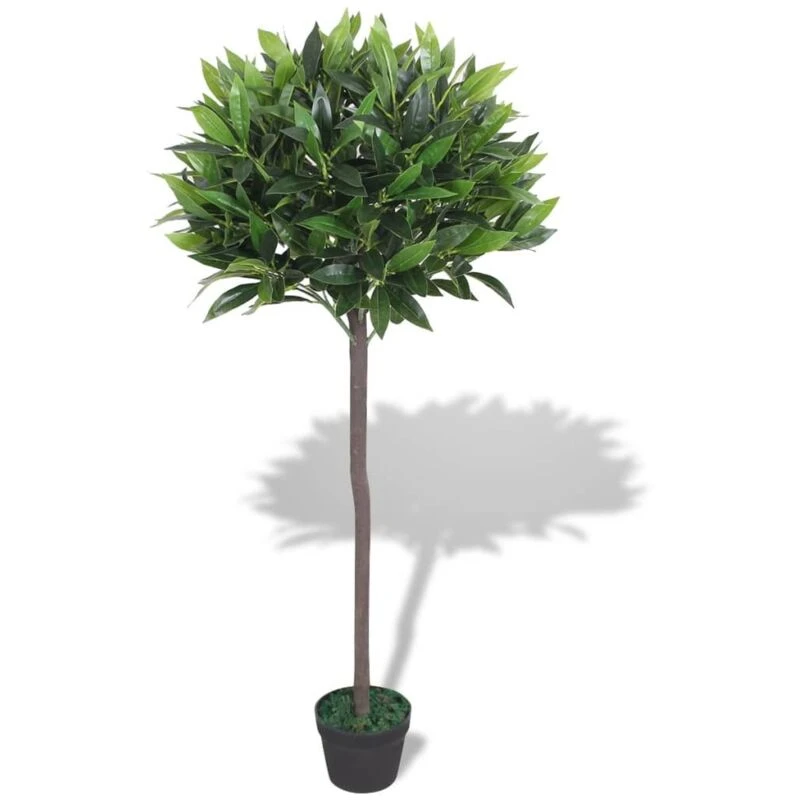 Image of vidaXL Artificial Bay Tree Plant with Pot 125cm Green Fake Lifelike Indoor