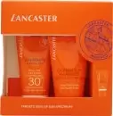 Image of Lancaster Sun Beauty Gift Set 50ml Sun Beauty Body Milk SPF30 + 50ml After Sun Golden Maximiser + 3ml Sun Beauty Face Cream SPF30
