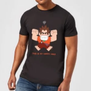 Image of Disney Wreck it Ralph This Is My Happy Face Mens T-Shirt - Black