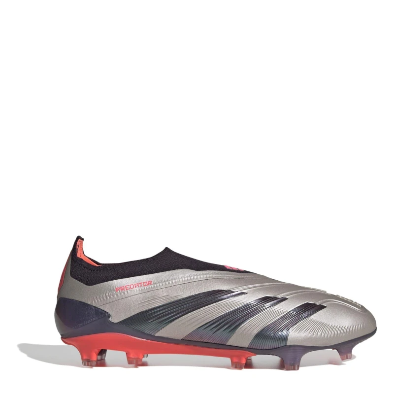 Image of adidas Predator 24 Elite Laceless Firm Ground Football Boots - Silver Silver 6