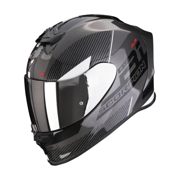 Image of Scorpion Exo-R1 Evo Air Final Dark Silver-Black-White Full Face Helmet S