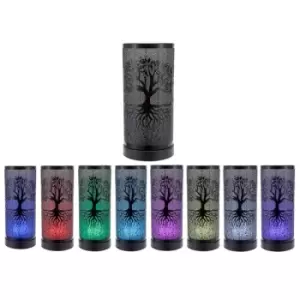 Image of 25.5cm Black Tree of Life LED Oil Burner