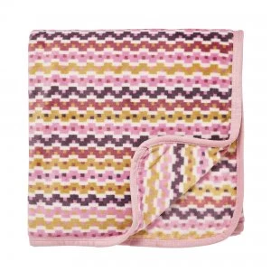 Image of Helena Springfield Multicoloured Polyester 'Bouvardia' Fleece Throw - Fleece Throw - mustard