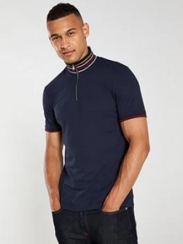 Image of Selected Homme Chip Polo Shirt - Navy