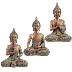 Image of Serenity Copper & Verdigris Thai Buddha (1 Random Supplied)