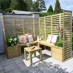 Image of 6a 9 x 6a 9 Forest Modular Wooden Garden Seating Set Number 3 (2.06m x 2.06m)