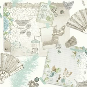 Image of Arthouse Ava Wallpaper - Teal