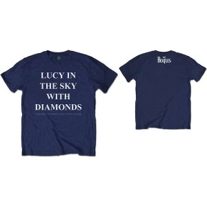 Image of The Beatles - Lucy in the sky with diamonds Unisex XX-Large T-Shirt - Blue