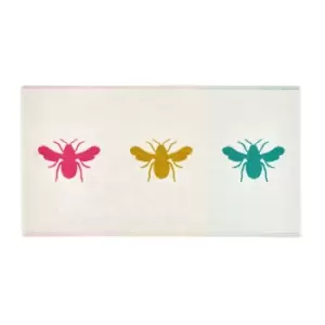 Image of Joules Rainbow Bee Bath Mat, Multi