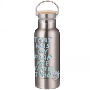 Image of Rick & Morty That Was My Plan... Portable Insulated Water Bottle - Steel
