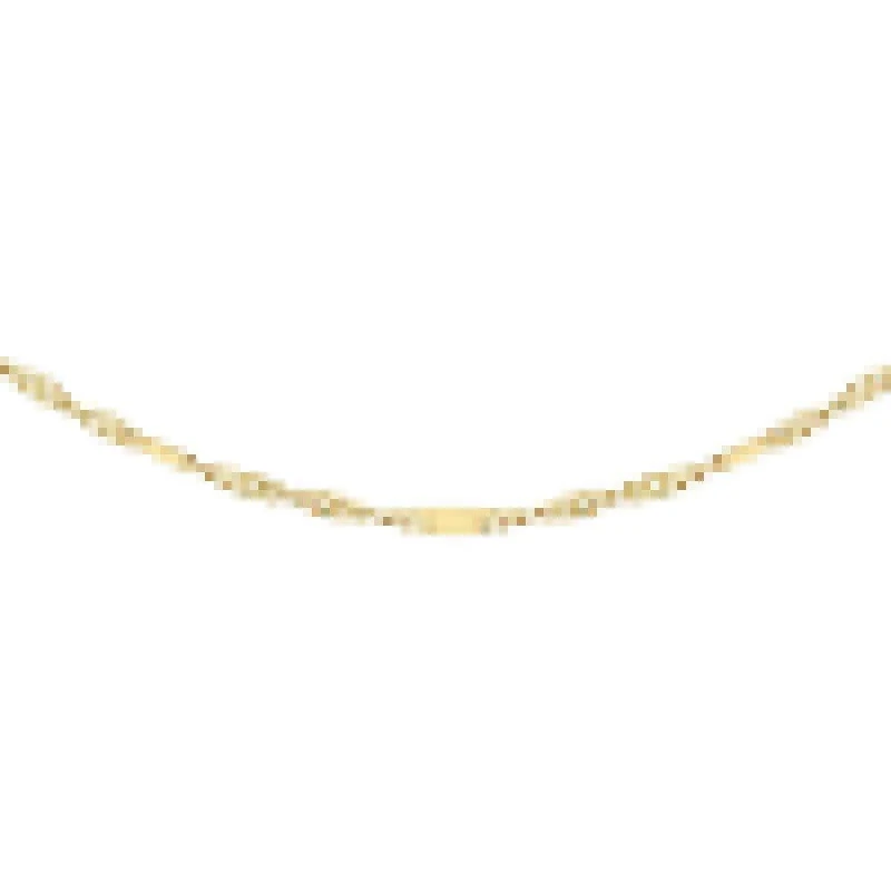 Image of Be You 9ct Gold Twist & Bar Curb Chain Gold female 18inch