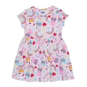 Image of Peppa Pig Girls Rainbow Dress (12-18 Months) (Grey Heather)