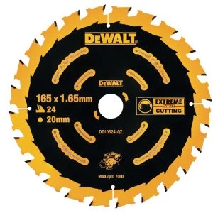Image of DEWALT Cordless Extreme Framing Circular Saw Blade 165 x 20mm x 24T