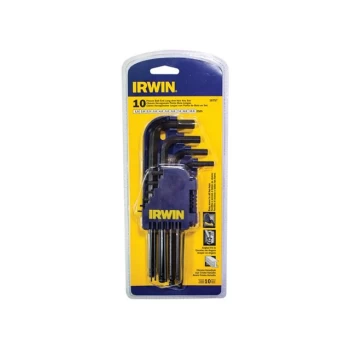 Image of IRWIN T10757 Long Arm Ball End Hex Key Set, 10 Piece (1.5-10mm)