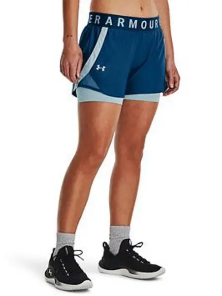 Image of Under Armour Womens Training Play Up 2-In-1 Short - Blue