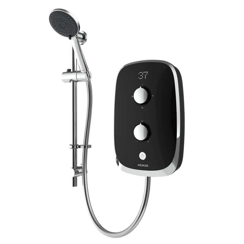 Image of Aqualisa 8.5kW Aqualisa eMOTION Black Electric Shower Black 24.4 x 8.9 x 37.9cm MOBC85