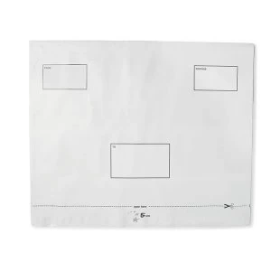 Image of 5 Star Elite DX Bags Peel and Seal Waterproof 455x330mm White Pack 100