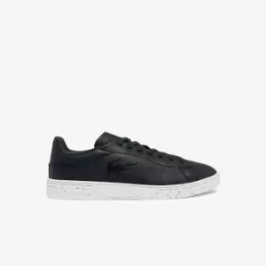 Image of Lacoste Mens Court Zero Leather Trainers Size 8 UK Dark Grey / White