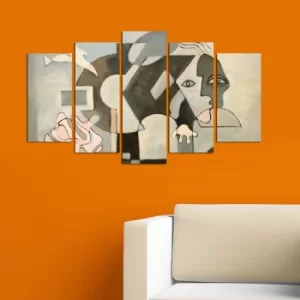 Image of 5PMDF-51 Multicolor Decorative MDF Painting (5 Pieces)