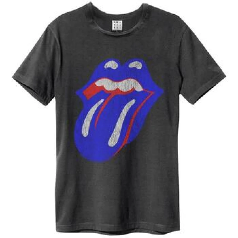 Image of Amplified Amplified Men Blue And Lonesome The Rolling Stones T-Shirt in Charcoal Size: Medium Charcoal M Male 5063107999498