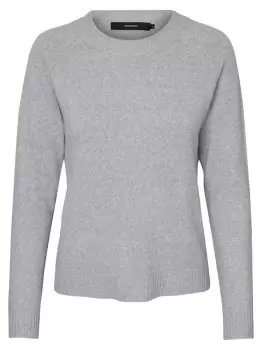 Image of VERO MODA O-neck Long Sleeved Blouse Women Grey