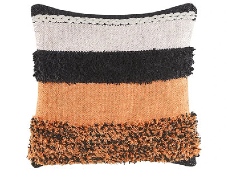 Image of Beliani Throw Cushion Mihalgazi Cotton 45 X 45cm Multicolour Striped