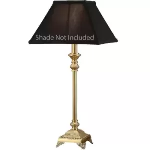 Image of Luxury Traditional Table Lamp Light Solid Brass Square BASE 520mm Tall Holder