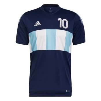 Image of adidas Messi Tiro Number 10 Training Jersey Mens - Blue