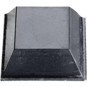 Image of Buffer self adhesive square Black L x W x H 20.6 x 20.6 x 7.6 mm