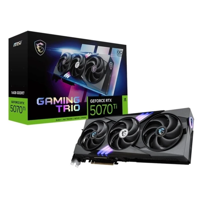 Image of MSI GeForce RTX 5070 Ti 16GB GAMING TRIO OC PLUS 16G GDDR7 Graphics Card