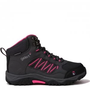 Image of Gelert Horizon Mid Waterproof Walking Boots Juniors - Charcoal/Pink