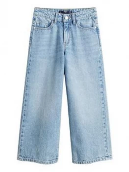 Image of Mango Girls Denim Culottes - Light Blue