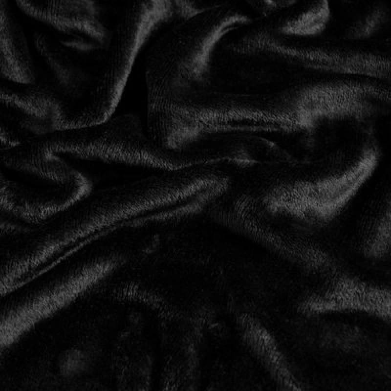 Image of OHS OHS Ultra Soft Flannel Fleece Throw Blanket in Black Size: 120cm x 150cm Black 120cm x 150cm Unisex 5027434154135