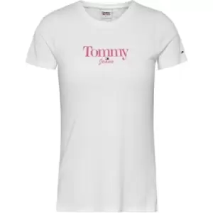 Image of Tommy Jeans Tjw Skinny Essential Logo 1 Ss - White
