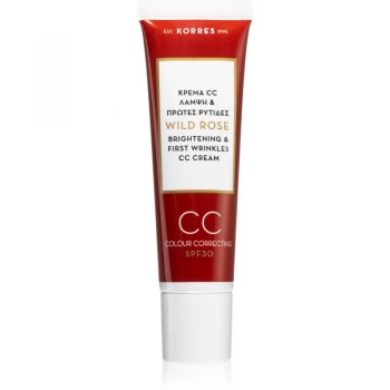 Image of Korres Wild Rose Brightening CC Cream SPF 30 Shade Medium 30ml