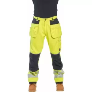 Image of Portwest - T501 YELLOW BLACK 32 REGULAR - Yellow/Black
