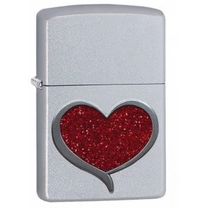 Image of Zippo Classic Heart Satin Chrome