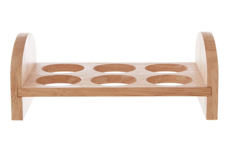 Image of Premier Housewares Nash 6 Hole Rubberwood Egg Rack Natural