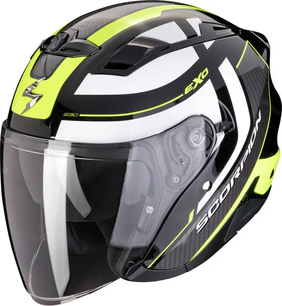 Image of Scorpion EXO-230 Pul Black Neon Yellow Jet Helmet 2XL