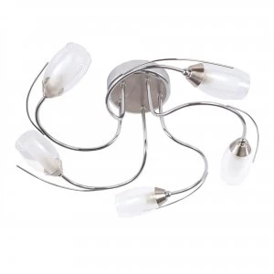 Image of Litecraft Zane Satin Nickel Ceiling Light