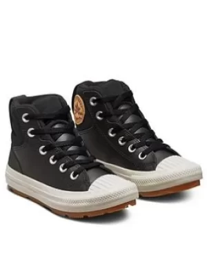 Image of Converse Chuck Taylor All Star Berkshire Boot Hi Childrens Trainer, Black, Size 11