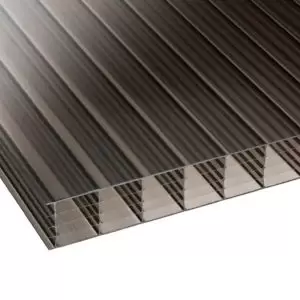 Image of Corotherm Bronze Effect Polycarbonate Multiwall Multiwall Roofing Sheet (L)4M (W)700mm (T)25mm Of 5